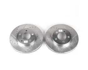 Power Stop Evolution Drilled & Slotted Rotors - Pair Front Ford Taurus 1994-2000