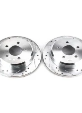 Power Stop Evolution Drilled & Slotted Rotors - Pair Front Ford Mustang 1993                                     - AR8154XPR - Image 2