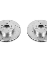 Power Stop Evolution Drilled & Slotted Rotors - Pair Front Ford Crown Victoria 1998-2002                                     - AR8155XPR - Image 2
