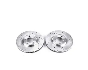 Power Stop Evolution Drilled & Slotted Rotors - Pair Front Ford Thunderbird 2002-2005