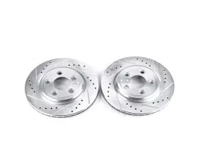 Power Stop Evolution Drilled & Slotted Rotors - Pair Rear Ford Thunderbird 2002-2005