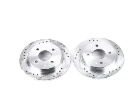 Power Stop Evolution Drilled & Slotted Rotors - Pair Rear Ford Fiesta 2014-2019