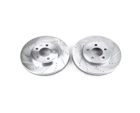 Power Stop Evolution Drilled & Slotted Rotors - Pair Front Ford Crown Victoria 2003-2011