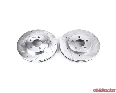 Power Stop Evolution Drilled & Slotted Rotors - Pair Front Ford Crown Victoria 2003-2011 - AR8164XPR