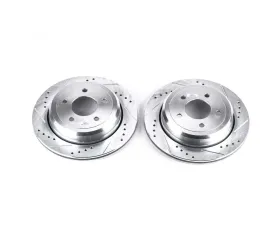 Power Stop Evolution Drilled & Slotted Rotors - Pair Rear Ford Crown Victoria 2003-2011