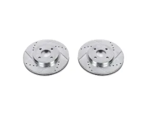 Power Stop Evolution Drilled & Slotted Rotors - Pair Front Ford Focus 2002-2004