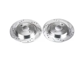 Power Stop Evolution Drilled & Slotted Rotors - Pair Rear Ford Focus 2002-2004