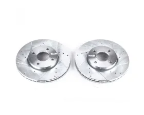 Power Stop Evolution Drilled & Slotted Rotors - Pair Front Ford Focus 2005-2007