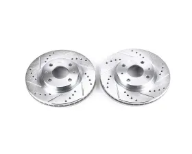 Power Stop Evolution Drilled & Slotted Rotors - Pair Front Ford Focus 2008-2011