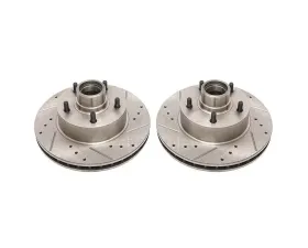 Power Stop Evolution Drilled & Slotted Rotors - Pair Front Chevrolet Caprice 1990