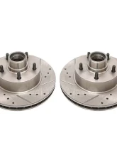 Power Stop Evolution Drilled & Slotted Rotors - Pair Front Chevrolet Caprice 1990                                     - AR8208XPR - Image 2