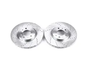 Power Stop Evolution Drilled & Slotted Rotors - Pair Front Pontiac Solstice 2006-2009