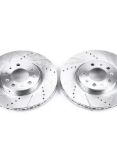 Power Stop Evolution Drilled & Slotted Rotors - Pair Front Pontiac Solstice 2006-2009                                     - AR82108XPR - Image 2