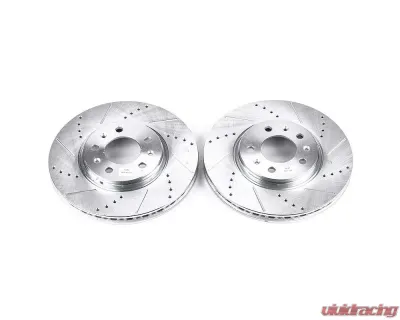 Power Stop Evolution Drilled & Slotted Rotors - Pair Front Pontiac Solstice 2006-2009 - AR82108XPR