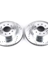 Power Stop Evolution Drilled & Slotted Rotors - Pair Front Chevrolet Corvette 1963-1982                                     - AR8210XPR - Image 2