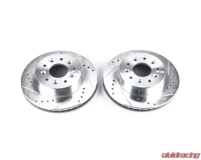 Power Stop Evolution Drilled & Slotted Rotors - Pair Front Chevrolet Corvette 1963-1982 - AR8210XPR