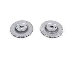 Power Stop Evolution Drilled & Slotted Rotors - Pair Front Chevrolet Corvette 2006-2013