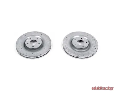 Power Stop Evolution Drilled & Slotted Rotors - Pair Front Chevrolet Corvette 2006-2013 - AR82113XPR