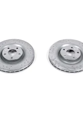 Power Stop Evolution Drilled & Slotted Rotors - Pair Front Chevrolet Corvette 2006-2013                                     - AR82113XPR - Image 2