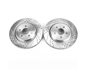 Power Stop Evolution Drilled & Slotted Rotors - Pair Rear Chevrolet Corvette 2006-2013
