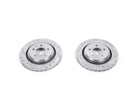 Power Stop Evolution Drilled & Slotted Rotors - Pair Rear Cadillac XLR 2006-2009