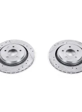 Power Stop Evolution Drilled & Slotted Rotors - Pair Rear Cadillac XLR 2006-2009                                     - AR82115XPR - Image 2