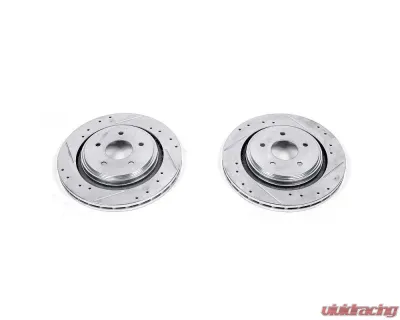 Power Stop Evolution Drilled & Slotted Rotors - Pair Rear Cadillac XLR 2006-2009 - AR82115XPR