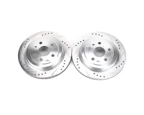 Power Stop Evolution Drilled & Slotted Rotors - Pair Rear Cadillac CTS 2008-2018