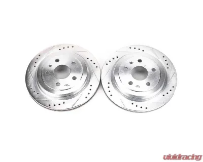 Power Stop Evolution Drilled & Slotted Rotors - Pair Rear Cadillac CTS 2008-2018 - AR82127XPR
