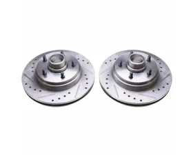 Power Stop Evolution Drilled & Slotted Rotors - Pair Front Buick Electra 1986-1989