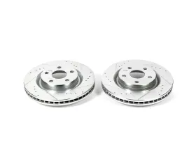Power Stop Evolution Drilled & Slotted Rotors - Pair Front Pontiac G8 2008-2009