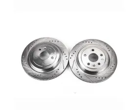 Power Stop Evolution Drilled & Slotted Rotors - Pair Rear Cadillac CTS 2008-2014