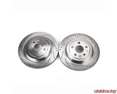Power Stop Evolution Drilled & Slotted Rotors - Pair Rear Cadillac CTS 2008-2014 - AR82156XPR