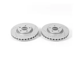 Power Stop Evolution Drilled & Slotted Rotors - Pair Front Chevrolet Corvette 2014-2019