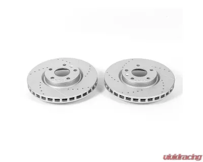 Power Stop Evolution Drilled & Slotted Rotors - Pair Front Chevrolet Corvette 2014-2019 - AR82163XPR