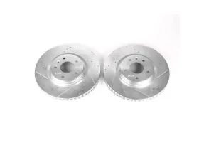 Power Stop Evolution Drilled & Slotted Rotors - Pair Front Chevrolet Corvette 2014-2019