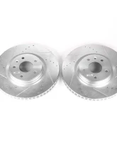 Power Stop Evolution Drilled & Slotted Rotors - Pair Front Chevrolet Corvette 2014-2019                                     - AR82171XPR - Image 2