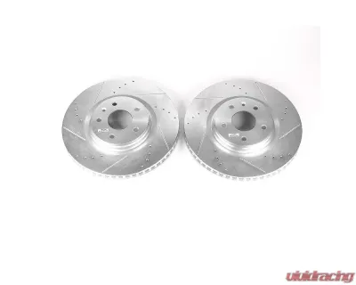 Power Stop Evolution Drilled & Slotted Rotors - Pair Front Chevrolet Corvette 2014-2019 - AR82171XPR