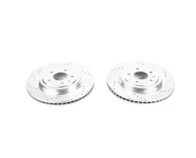 Power Stop Evolution Drilled & Slotted Rotors - Pair Rear Chevrolet Corvette 2014-2019