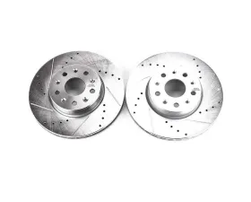 Power Stop Evolution Drilled & Slotted Rotors - Pair Front Chevrolet Camaro 2016-2019