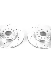 Power Stop Evolution Drilled & Slotted Rotors - Pair Front Buick Enclave 2018-2019                                     - AR82192XPR - Image 2