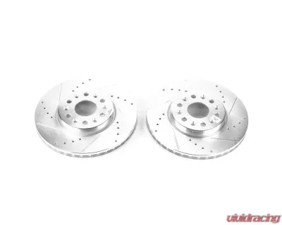 Power Stop Evolution Drilled & Slotted Rotors - Pair Front Buick Enclave 2018-2019 - AR82192XPR