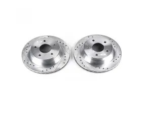 Power Stop Evolution Drilled & Slotted Rotors - Pair Front Chevrolet Corvette 1984-1987