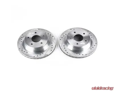 Power Stop Evolution Drilled & Slotted Rotors - Pair Front Chevrolet Corvette 1984-1987 - AR8220XPR
