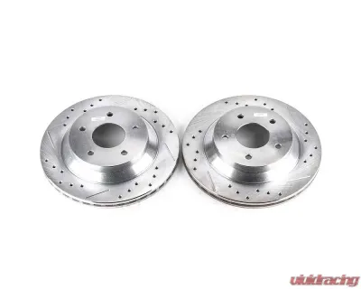 Power Stop Evolution Drilled & Slotted Rotors - Pair Front Chevrolet Corvette 1988-1995 - AR8240XPR