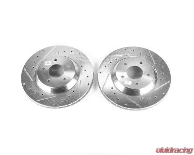 Power Stop Evolution Drilled & Slotted Rotors - Pair Front Chevrolet Corvette 1988-1996 - AR8246XPR