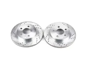 Power Stop Evolution Drilled & Slotted Rotors - Pair Rear Chevrolet Camaro 1993-1997