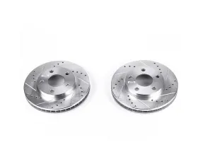 Power Stop Evolution Drilled & Slotted Rotors - Pair Front Buick Century 1997-2005