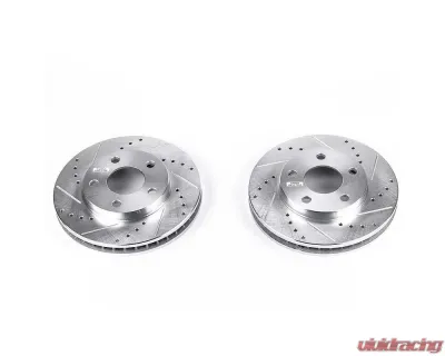 Power Stop Evolution Drilled & Slotted Rotors - Pair Front Buick Century 1997-2005 - AR8250XPR