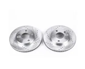 Power Stop Evolution Drilled & Slotted Rotors - Pair Front Chevrolet Classic 2004-2005